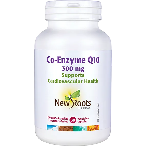 New Roots Herbal: Co-Enzyme Q10 300mg 30 Capsules