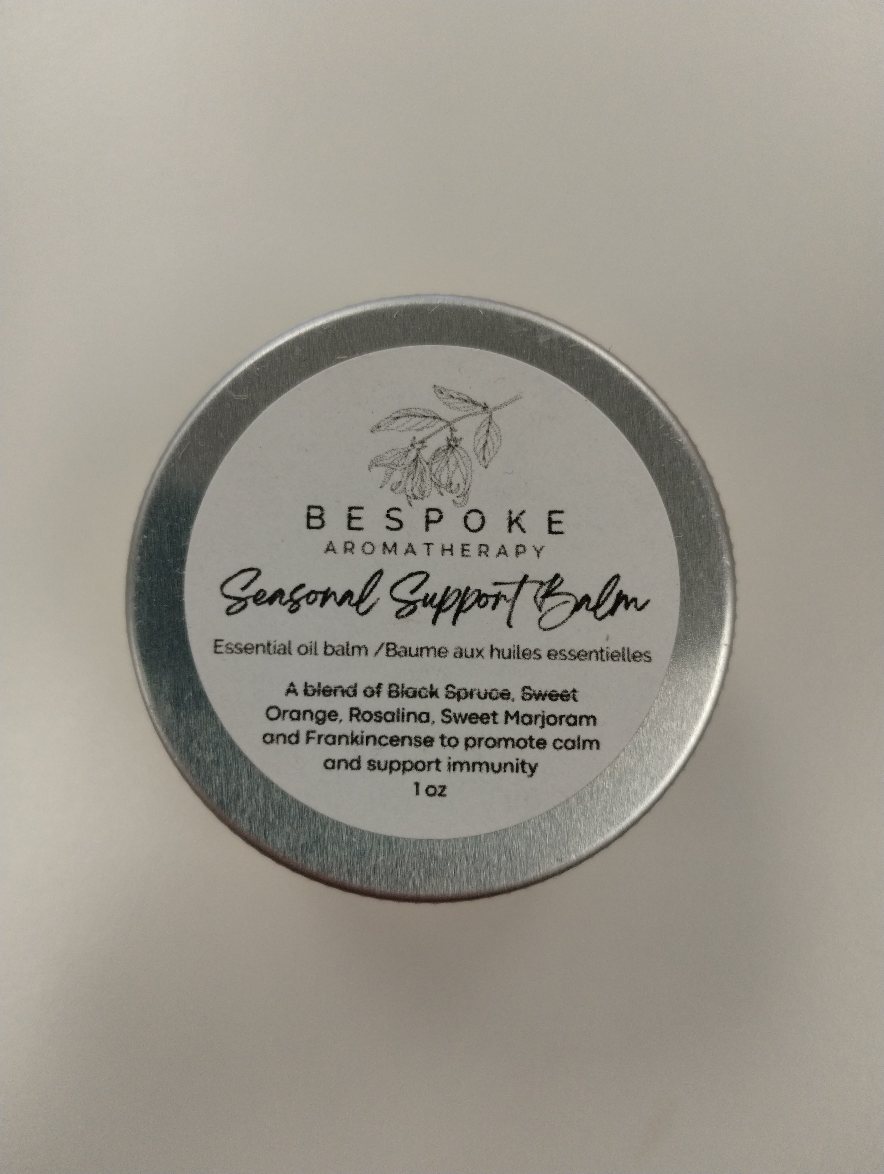 Seasonal Support Balm by Bespoke Aromatherapy 1oz