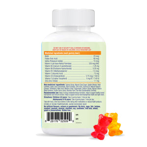 AllKidz Natural Multi Gummy Bears Mixed Fruits 110 gummies
