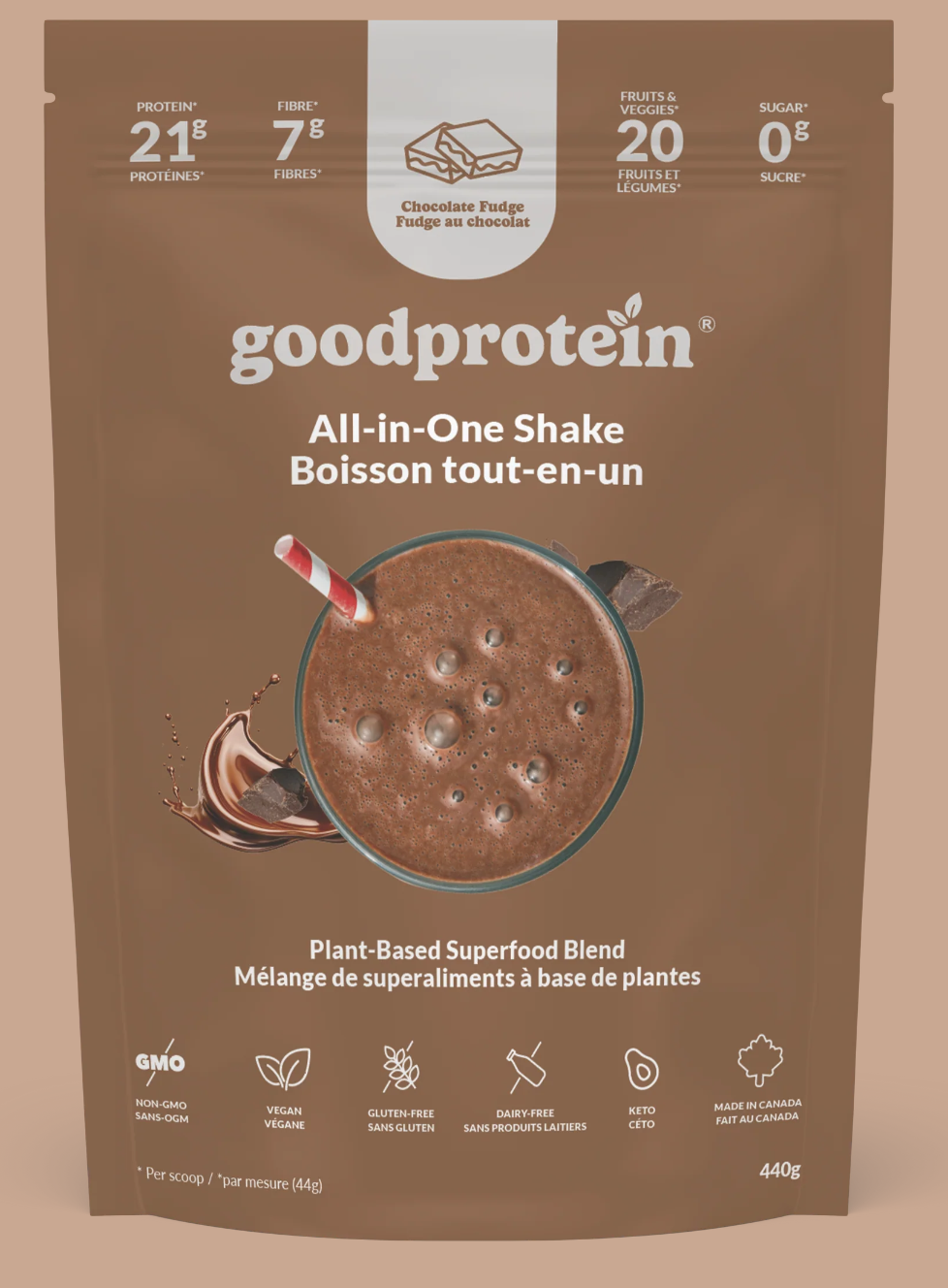 Good Protein Plant-Based Protein Powder Chocolate Fudge 880g