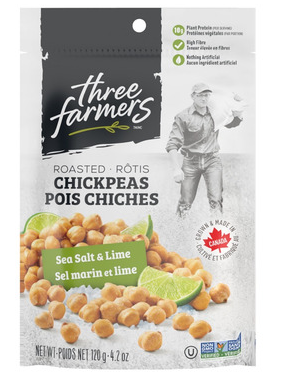 Three Farmers Sea Salt & Lime Roasted Chickpeas 140g