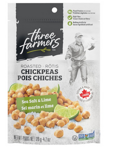 Three Farmers Sea Salt & Lime Roasted Chickpeas 140g