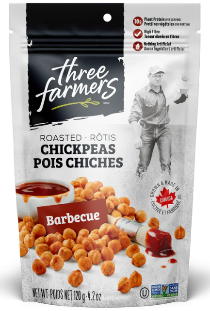 Three Farmers Barbecue Roasted Chickpeas 140g