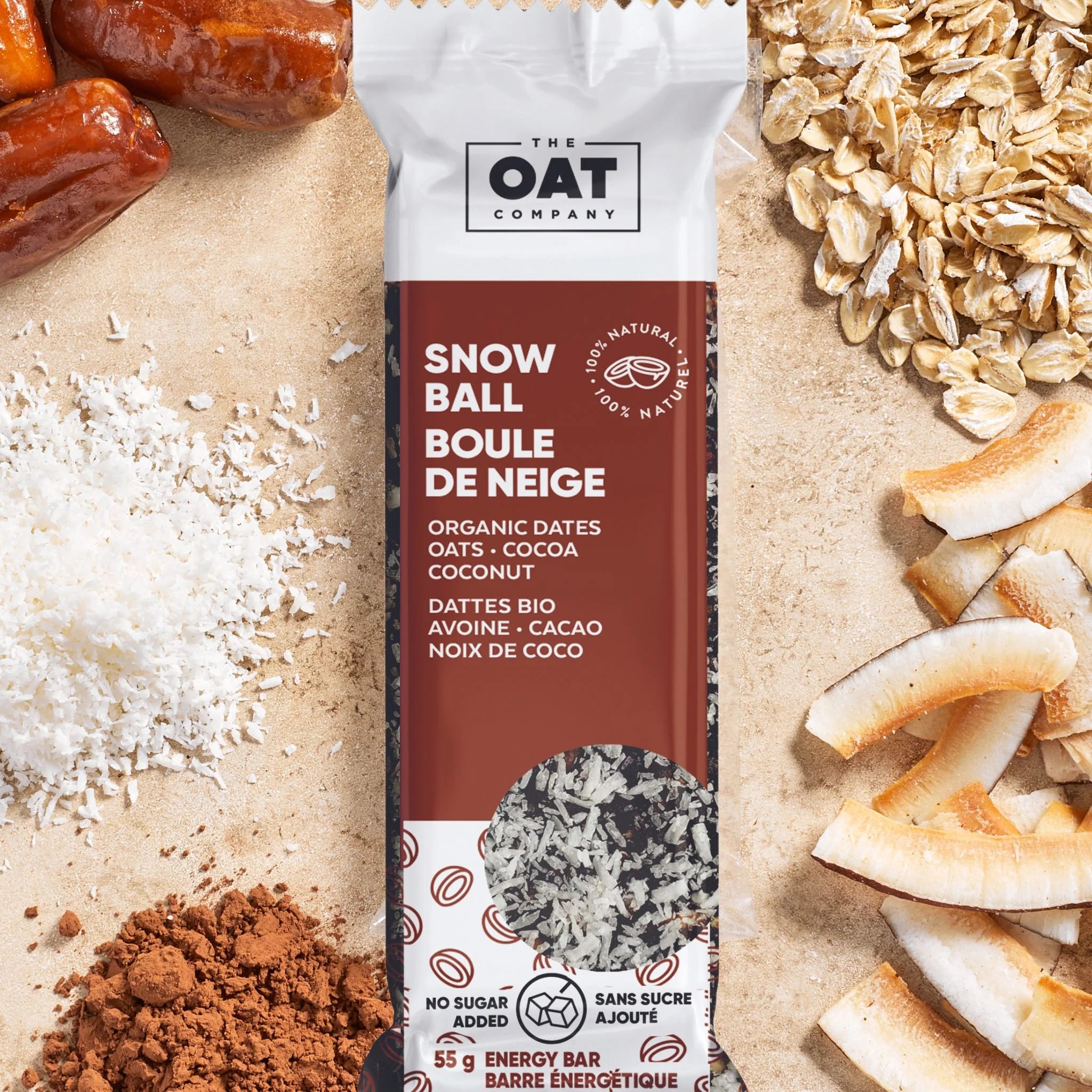 The Oat Company Snow Ball Energy Bar