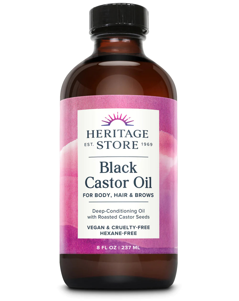 Black Castor Oil by Heritage Store 237 mL