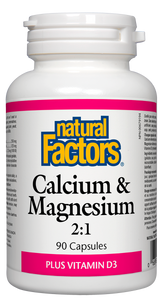 Natural Factors: Calcium Magnesium 2:1 + Vitamin D3 90s