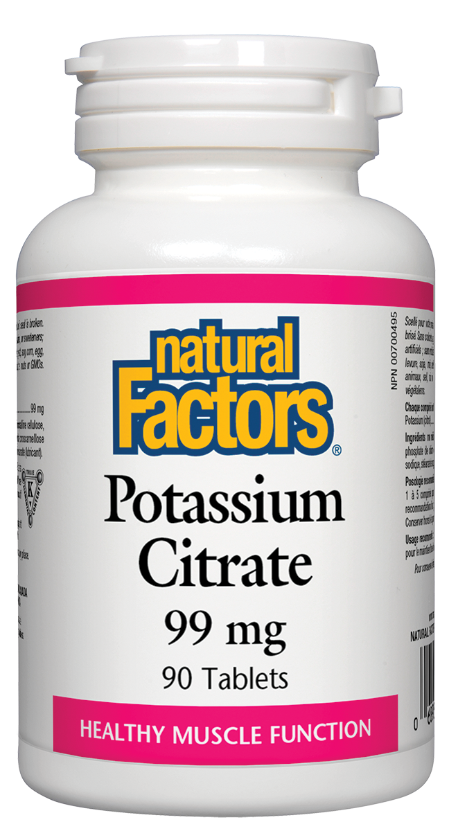 Natural Factors: Potassium Citrate 99mg 90 Tablets