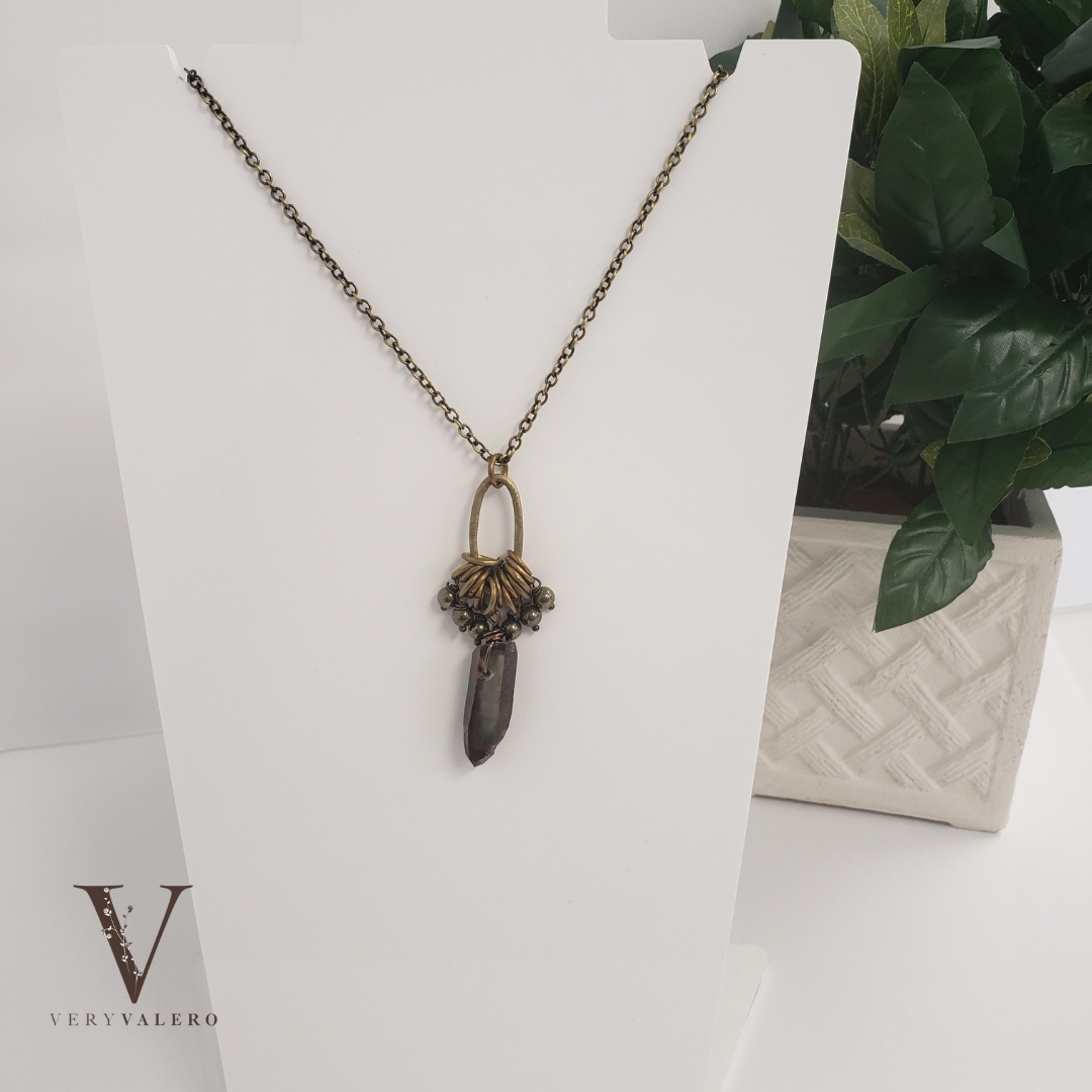 Very Valero: Small Necklace - Pyrite Mini Statement Necklace