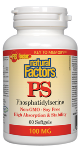 Natural Factors: PS Phosphatidylserine 100mg 60 Softgels