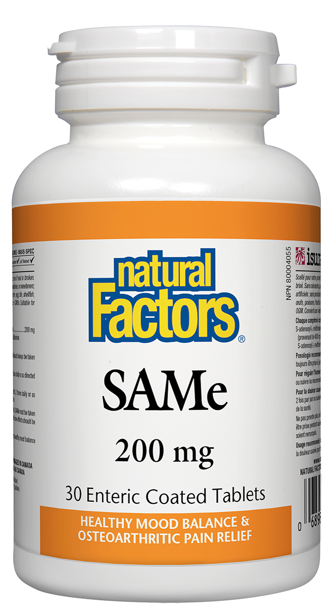 Natural Factors: SAMe 200mg 30 Tablets