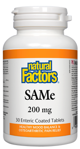 Natural Factors: SAMe 200mg 30 Tablets