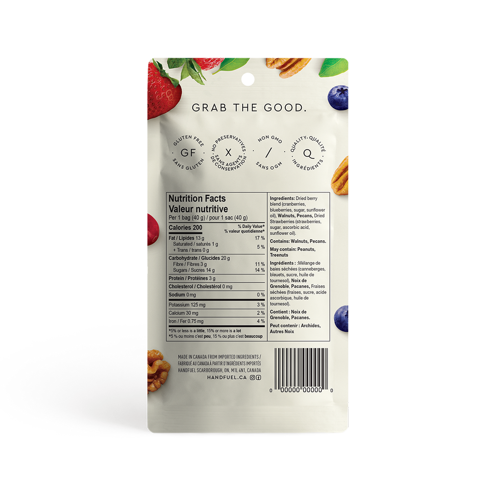 Handfuel Raw Nuts & Wild Berries 40g