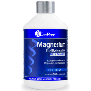CanPrev: Magnesium Bis-Glycinate 300mg Liquid, 500ml bottle