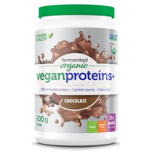 Genuine Health Fermented Organic Vegan Proteins+ Chocolate 600g