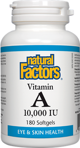 Natural Factors: Vitamin A 10,000IU 180 Softgels