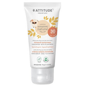 Attitude Sensitive Natural Baby Care Mineral Sunscreen