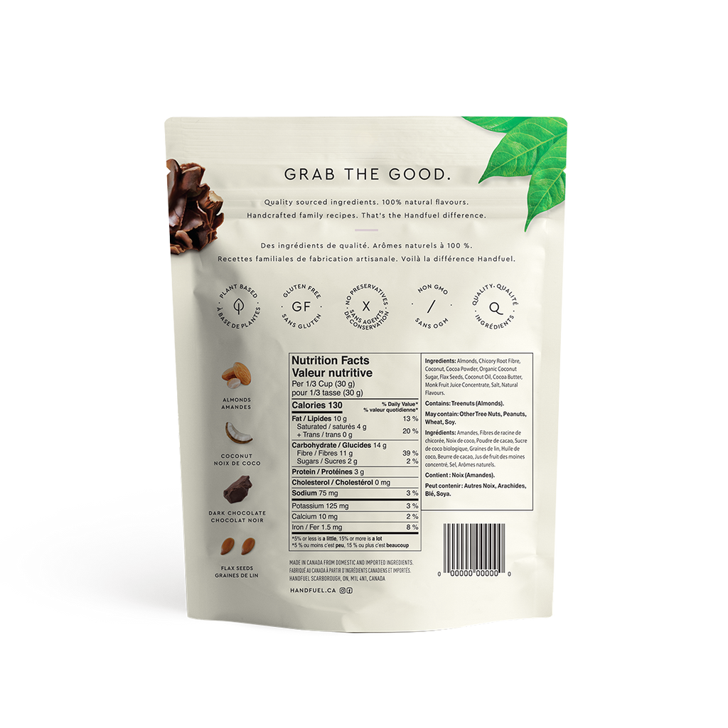 Handfuel Dark Chocolate Almond Clusters 120g