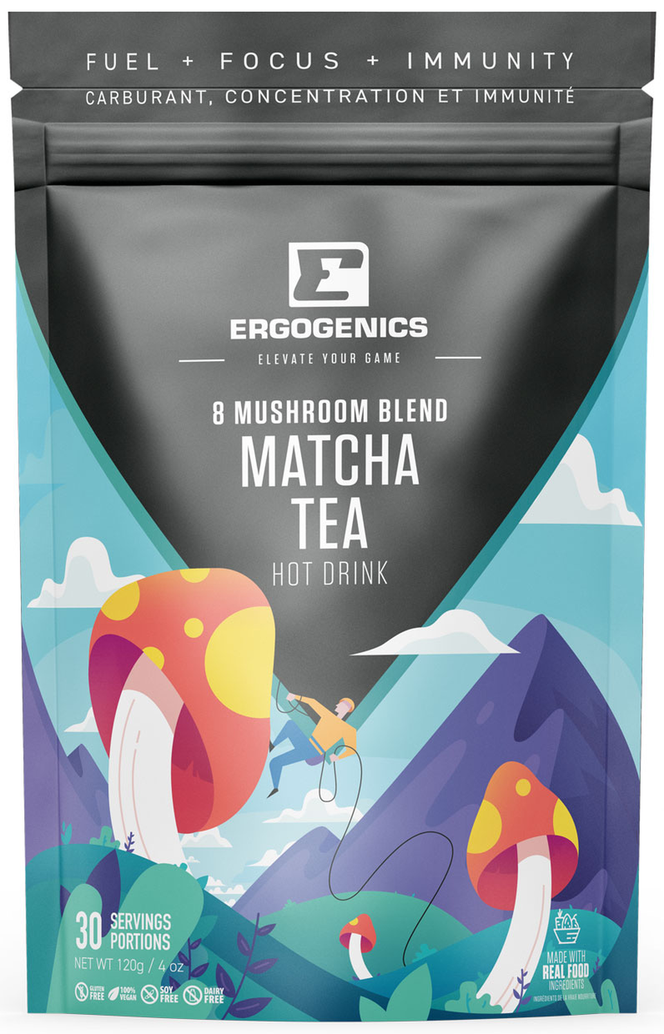 Ergogenics 8 Mushroom Blend Matcha Tea 120g