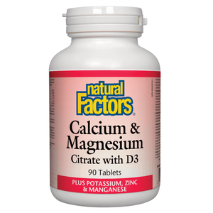Natural Factors: Calcium & Magnesium Citrate with D3