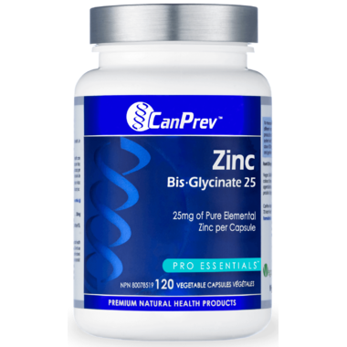 CanPrev Zinc Bisglycinate 25mg 120 capsules