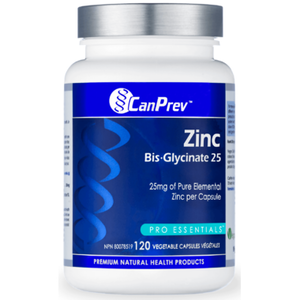 CanPrev Zinc Bisglycinate 25mg 120 capsules
