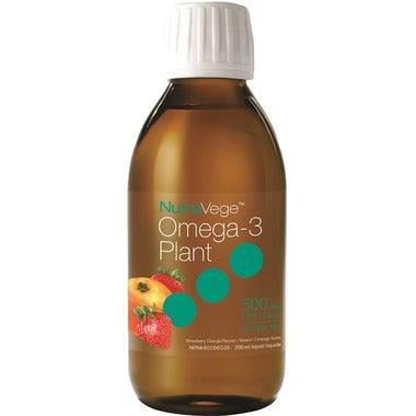 NutraSea NutraVege: Omega-3, Plant Based, Strawberry Orange 200ml