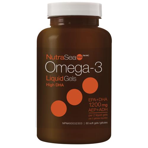 NutraSea: DHA Omega-3 LiquidGels High DHA 60 Softgels