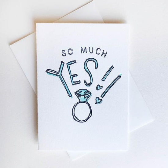 Steel Petal Press: So Much Yes Engagement Card