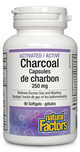 Natural Factors Activated Charcoal Capsules 250mg