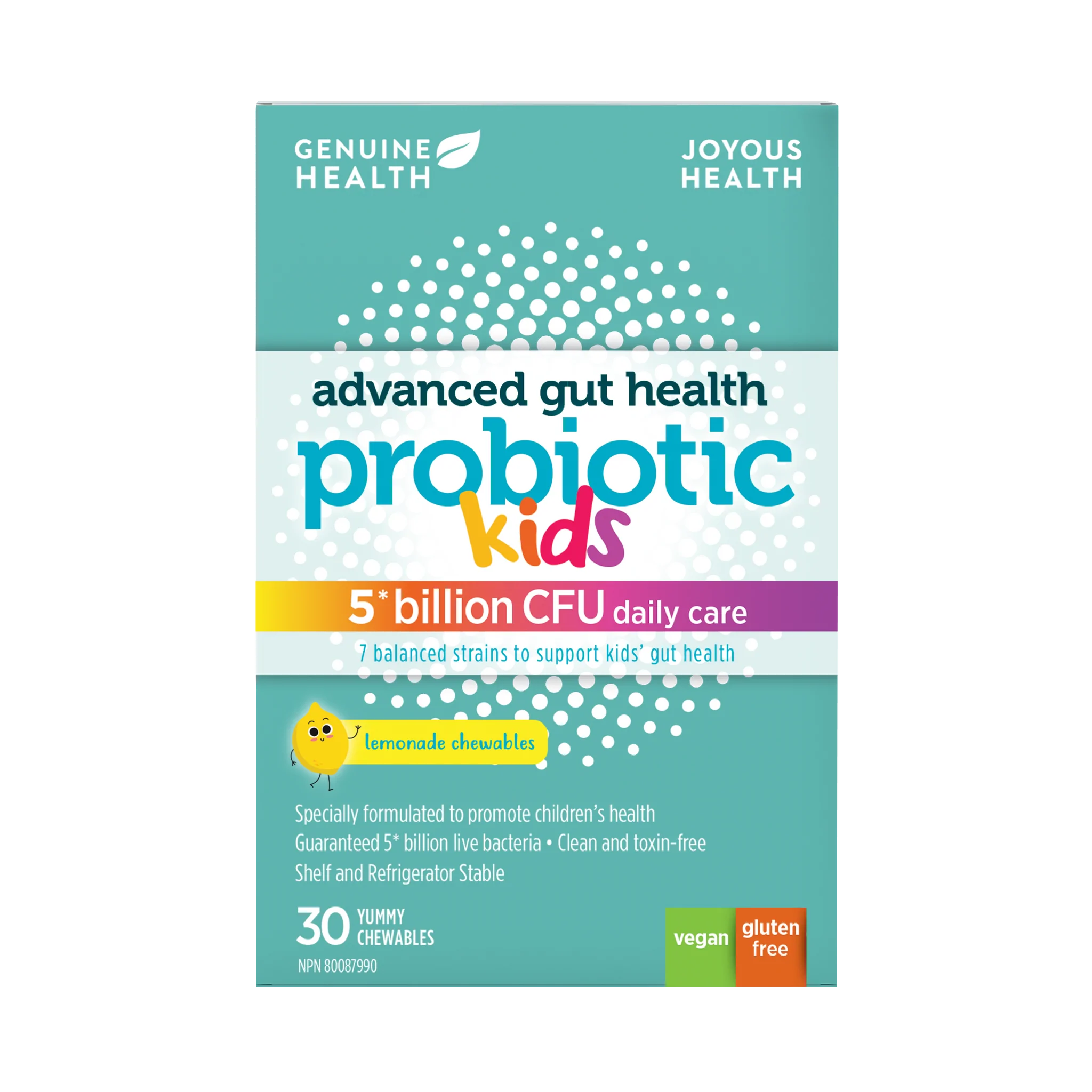Genuine Health Kids Probiotic Chewable Lemonade 30 capsules